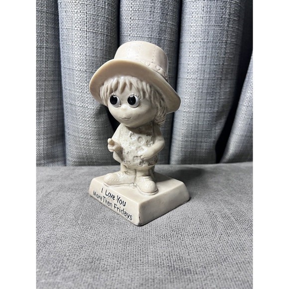 Russ Sillisculpt Figurine Desk Shelf I Love You More Than Fridays Googly Eyes 6” - Picture 6 of 8